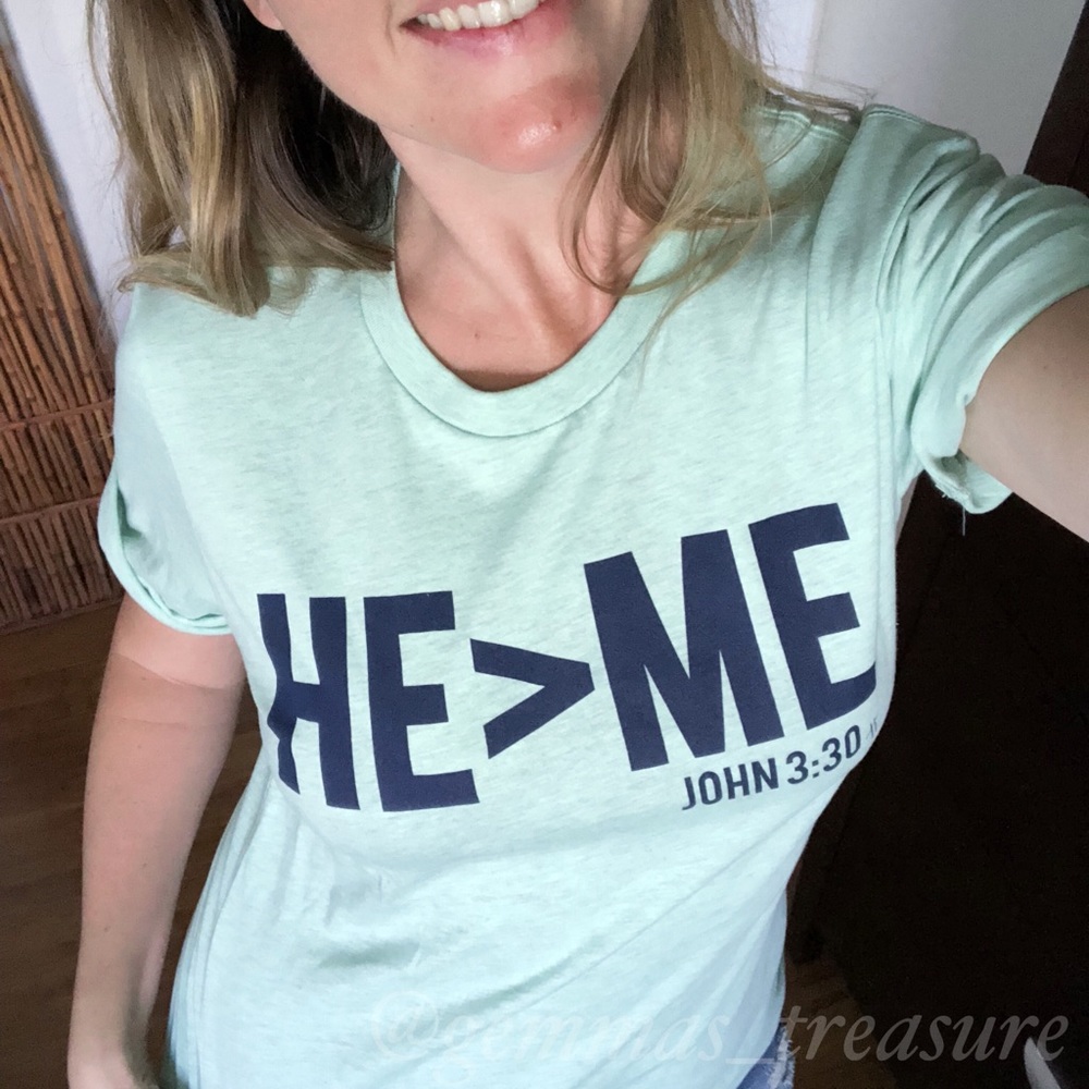 HE > ME Tee SeaFoam Heather - Picture 4 of 5